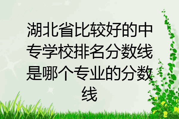 湖北省比较好的中专学校排名分数线是哪个专业的分数线