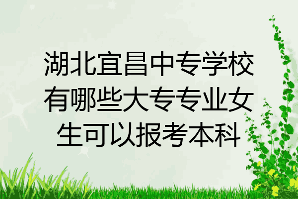 湖北宜昌中专学校有哪些大专专业女生可以报考本科