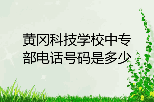 黄冈科技学校中专部电话号码是多少