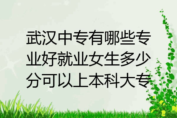 武汉中专有哪些专业好就业女生多少分可以上本科大专
