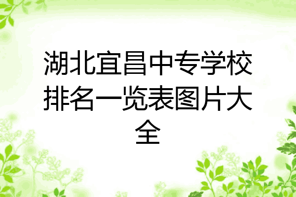 湖北宜昌中专学校排名一览表图片大全