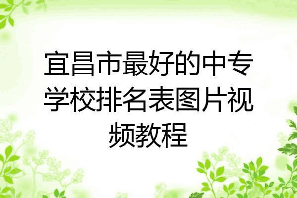 宜昌市最好的中专学校排名表图片视频教程