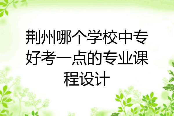 荆州哪个学校中专好考一点的专业课程设计
