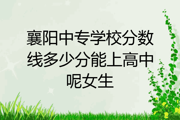襄阳中专学校分数线多少分能上高中呢女生