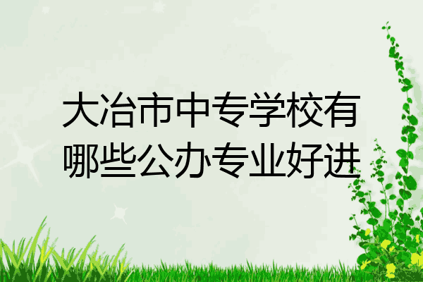大冶市中专学校有哪些公办专业好进