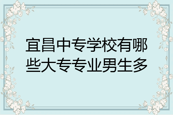 宜昌中专学校有哪些大专专业男生多