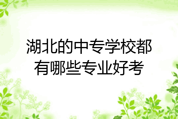 湖北的中专学校都有哪些专业好考