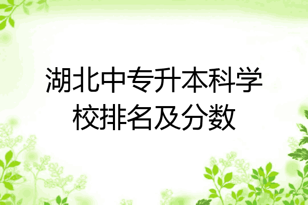 湖北中专升本科学校排名及分数
