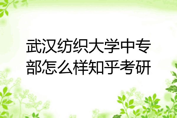 武汉纺织大学中专部怎么样知乎考研