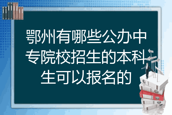 鄂州有哪些公办中专院校招生的本科生可以报名的