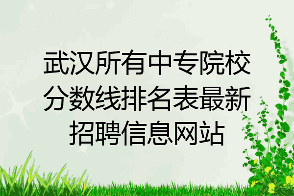 武汉所有中专院校分数线排名表最新招聘信息网站