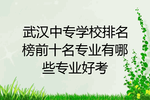 武汉中专学校排名榜前十名专业有哪些专业好考