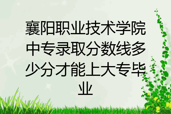 襄阳职业技术学院中专录取分数线多少分才能上大专毕业