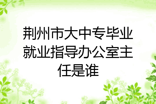 荆州市大中专毕业就业指导办公室主任是谁