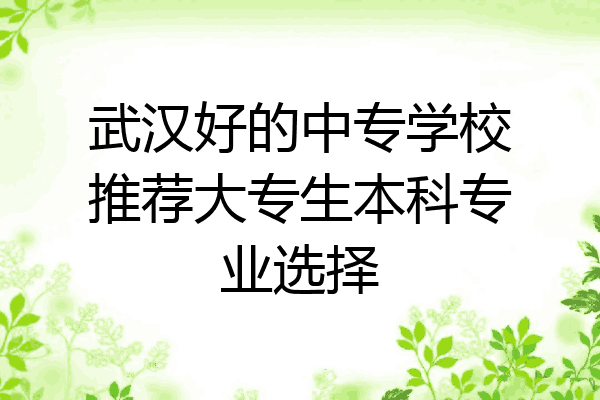 武汉好的中专学校推荐大专生本科专业选择