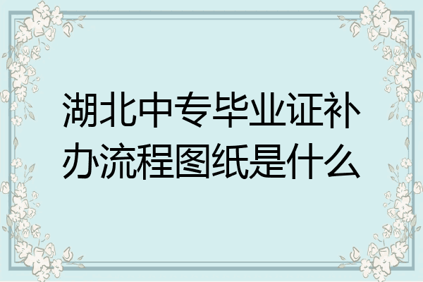 湖北中专毕业证补办流程图纸是什么