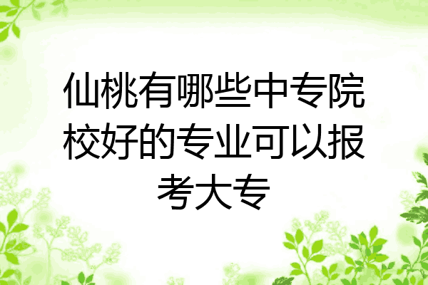 仙桃有哪些中专院校好的专业可以报考大专