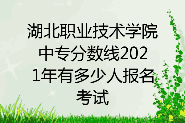 湖北职业技术学院中专分数线2021年有多少人报名考试