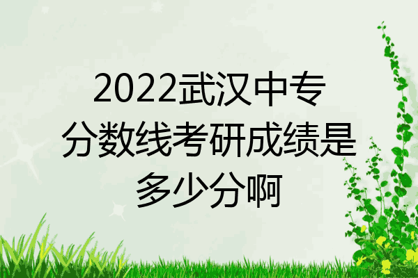 2022武汉中专分数线考研成绩是多少分啊