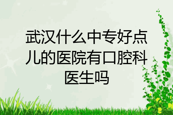 武汉什么中专好点儿的医院有口腔科医生吗