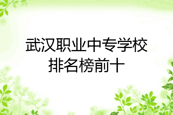 武汉职业中专学校排名榜前十