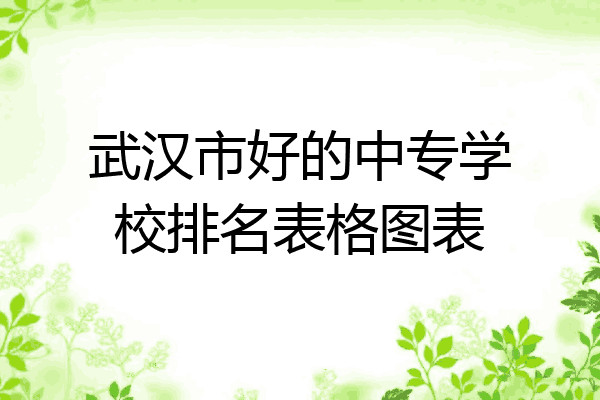 武汉市好的中专学校排名表格图表