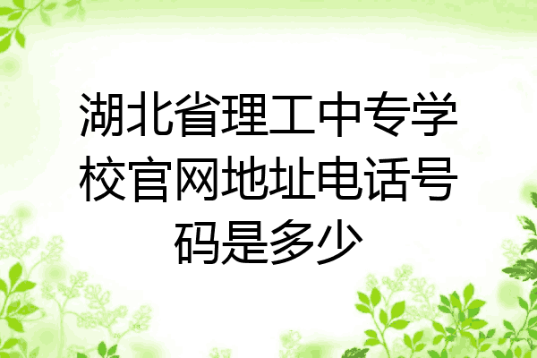 湖北省理工中专学校官网地址电话号码是多少