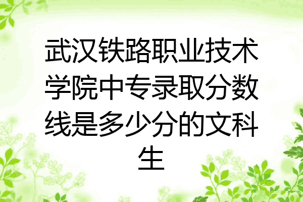武汉铁路职业技术学院中专录取分数线是多少分的文科生