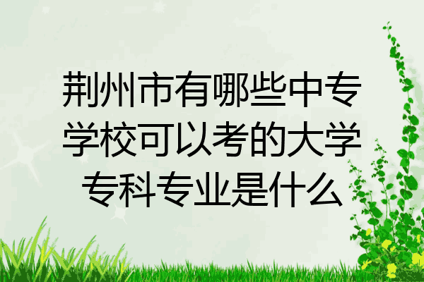 荆州市有哪些中专学校可以考的大学专科专业是什么