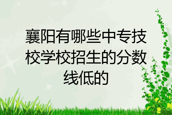 襄阳有哪些中专技校学校招生的分数线低的