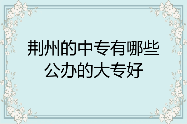 荆州的中专有哪些公办的大专好