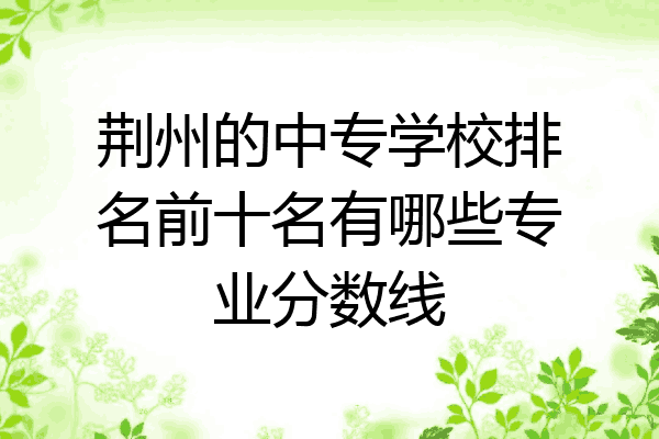 荆州的中专学校排名前十名有哪些专业分数线