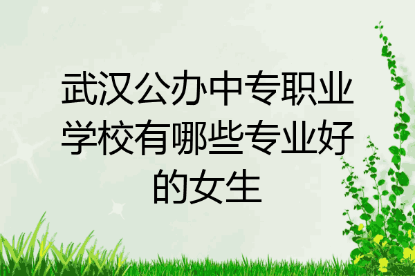 武汉公办中专职业学校有哪些专业好的女生