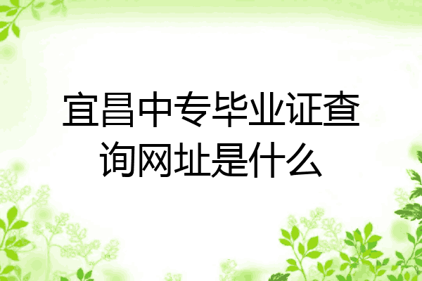 宜昌中专毕业证查询网址是什么