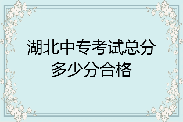湖北中专考试总分多少分合格