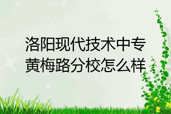 洛阳现代技术中专黄梅路分校怎么样