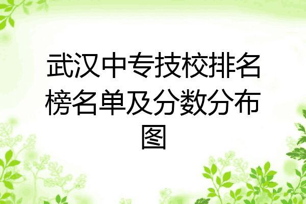 武汉中专技校排名榜名单及分数分布图