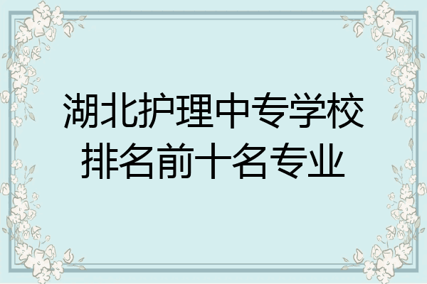 湖北护理中专学校排名前十名专业