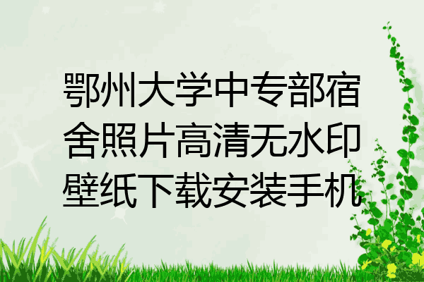 鄂州大学中专部宿舍照片高清无水印壁纸下载安装手机