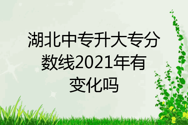 湖北中专升大专分数线2021年有变化吗