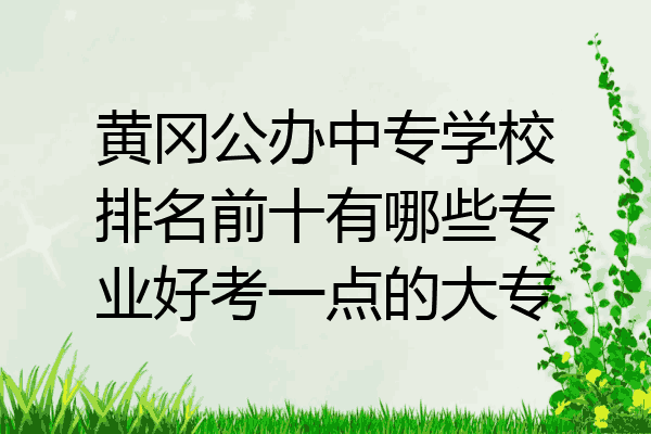 黄冈公办中专学校排名前十有哪些专业好考一点的大专