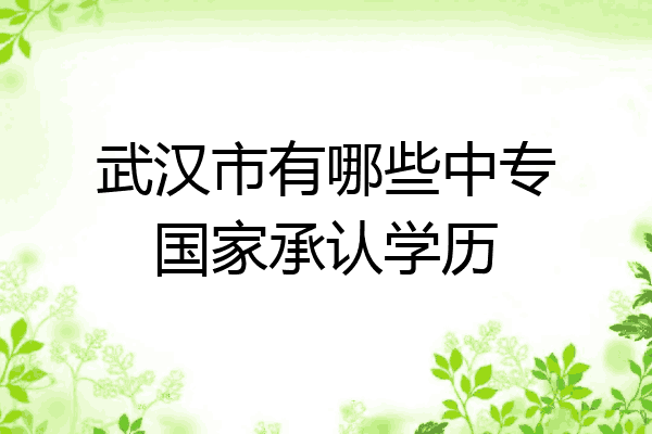 武汉市有哪些中专国家承认学历
