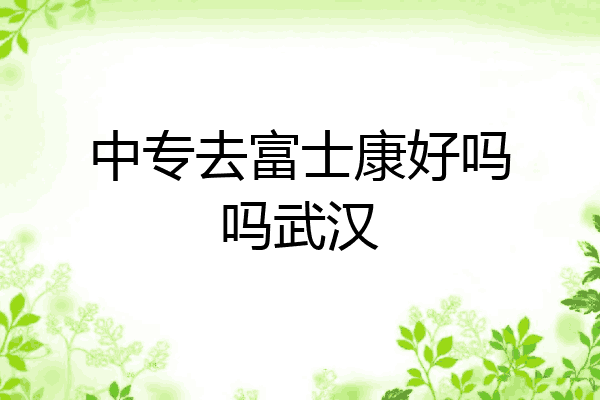 中专去富士康好吗吗武汉