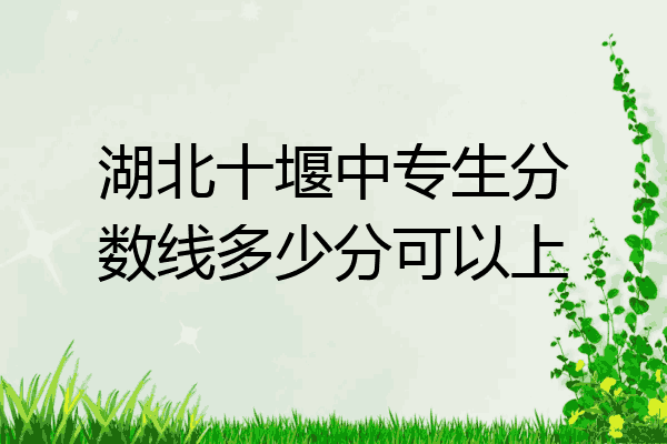 湖北十堰中专生分数线多少分可以上