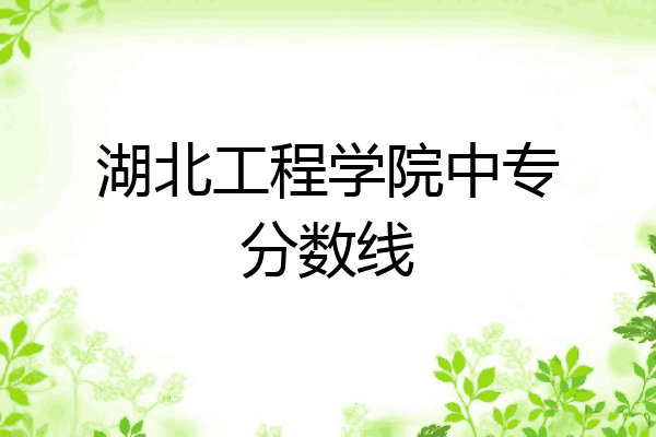 湖北工程学院中专分数线