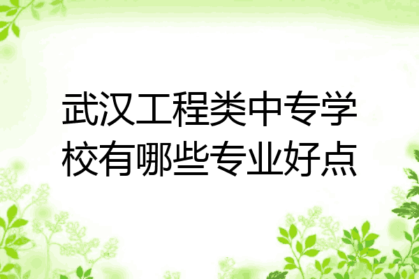 武汉工程类中专学校有哪些专业好点