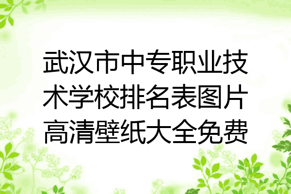 武汉市中专职业技术学校排名表图片高清壁纸大全免费