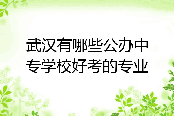 武汉有哪些公办中专学校好考的专业