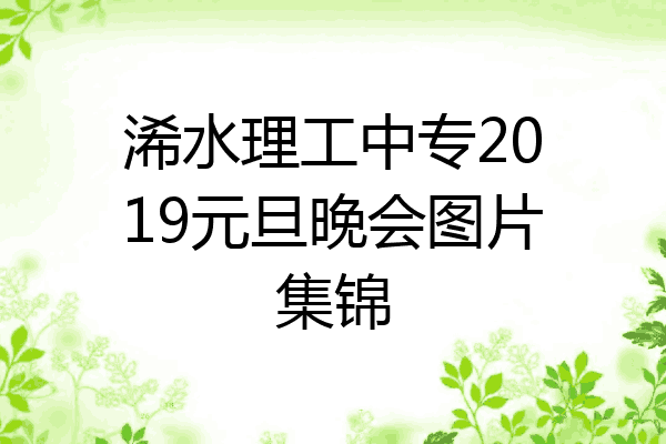 浠水理工中专2019元旦晚会图片集锦