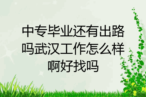 中专毕业还有出路吗武汉工作怎么样啊好找吗